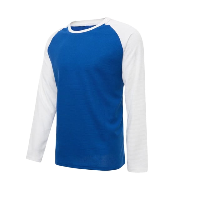 Birdeem Mens Fashion Casual Color Block Long Sleeve Round Neck Blouse