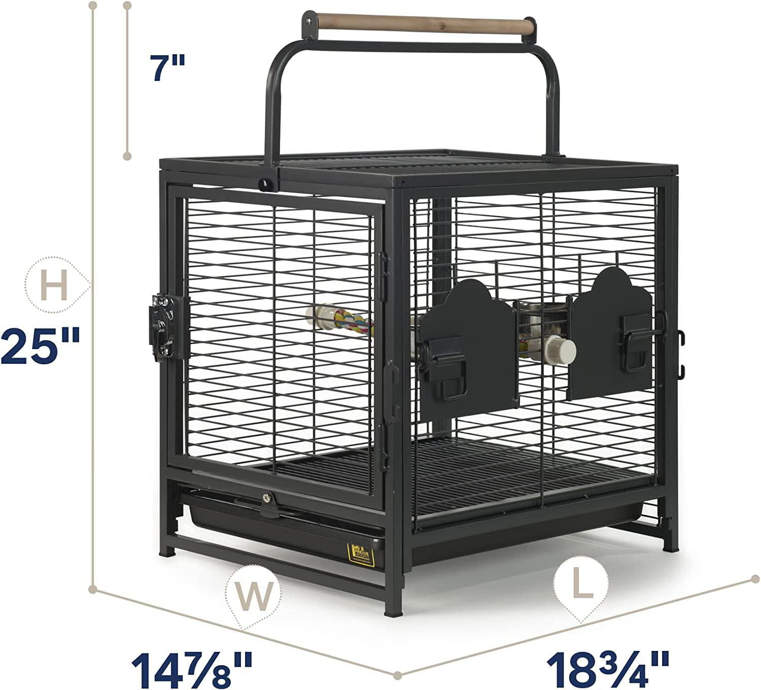 Prevue – Cage à oiseaux de voyage en fer forgé pour animaux de compagnie