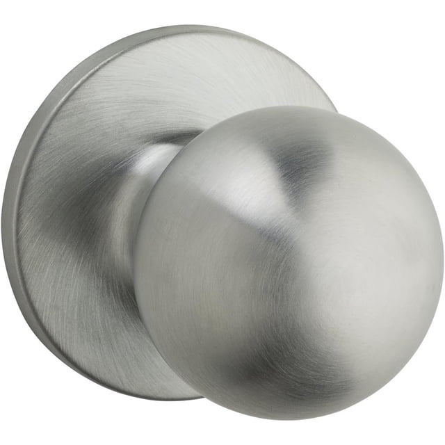 Regina Satin Nickel Front Door Knob with Lock and Key Exterior/Interior Door Handles with Lock Keyed Entry Door Knobs for Front Door Bedroom Bathroom & Office Traditional Home Décor