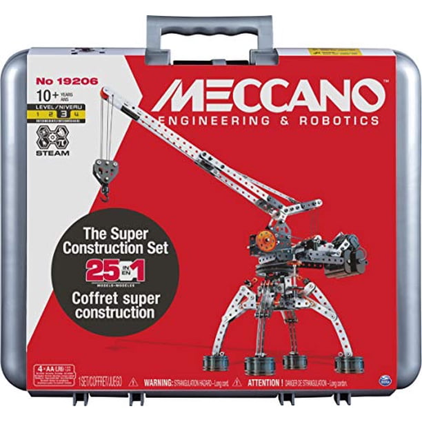 Meccano, Super Construction 25-in-1 Motorized Building Set, STEAM