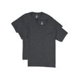 thumbnail image 1 of Hanes Mens Short Sleeve Pocket Tee Value 2-Pack, 2XL, Charcoal Heather, 1 of 1
