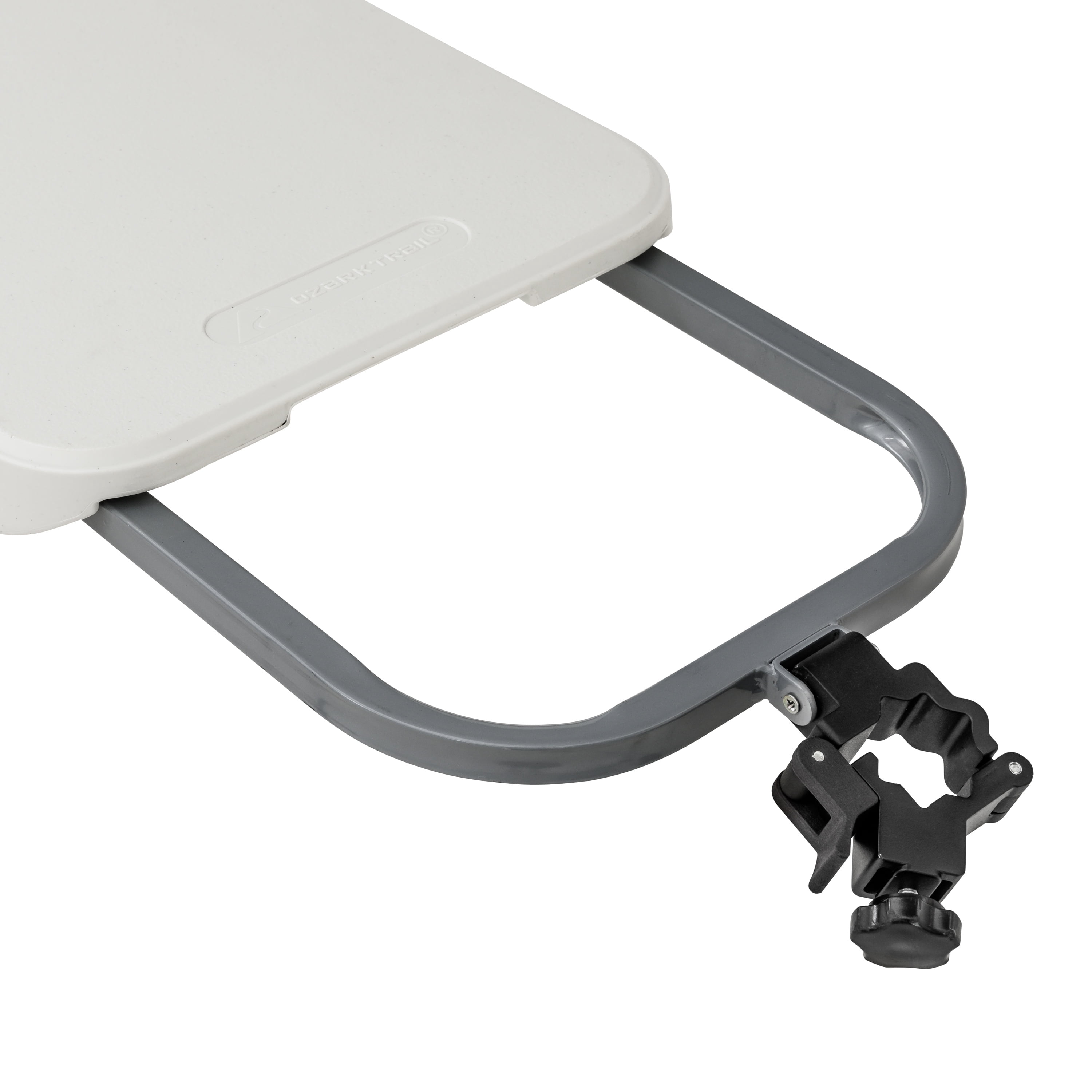 Table extensible de 8 pieds Ozark Trail, blanche, 92,5 po x 12 po x 39 po (H), table latérale pour auvent extérieure pour hayon avec décapsuleur, auvent non inclus