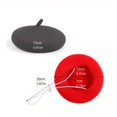 thumbnail image 4 of LEEYNEER 1pc Cute Pet Beret Hat for Small Dogs & Cats - Adjustable Fixed Rope  Soft Comfortable Design  Black/Red/Pink  Stylish Photo Props for Costume Parties & Casual Attire  Dog Hats f, 4 of 6