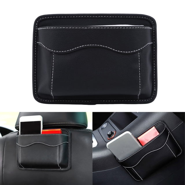 Bgsha Car Seat Side Pocket Organizer, PU Leather Mini Storage Bag for Auto Door