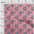 thumbnail image 1 of oneOone Polyester Lycra Fabric Leaves|Bird & Floral Block Printed Craft Fabric BTY 56 Inch Wide, 1 of 4