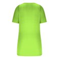 thumbnail image 4 of AherBiu Women Tops Stretchy Slim Tight Button Ribbed Knitted Short Sleeve Round Neck Basic Summer Tshirts, 4 of 4