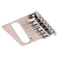 thumbnail image 1 of Decodeary Guitare Électrique Chevalet de Selle 6 Cordes Hardtail Réglable Haut-Chargement un Côté Chrome Basse Instrument de Remplacement, 1 of 6