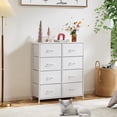 thumbnail image 2 of EDX Commode à 8 Tiroirs pour Chambre, Tour d'Organisation de Rangement en Tissu, Armoire, Blanc, 2 of 8