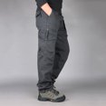thumbnail image 3 of Mens Plus Size Pure Cotton Multi-pocket Wear-resistant Overalls Trousers, 3 of 8