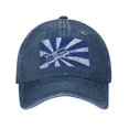 thumbnail image 1 of DouZhe Adjustable Washed Cotton Baseball Cap - Retro Game Controller Prints Vintage Dad Hat Unisex Sports Caps (Blue), 1 of 6