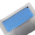 thumbnail image 1 of maytalsory Keyboard Cover Laptop Waterproof Dustproof Keyboard Silicone Film Replacement for Macbook Air, Half-transparent, Blue, 1 of 8