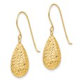 thumbnail image 2 of 14k Yellow Gold Teardrop Earrings Drop Dangle, 2 of 7