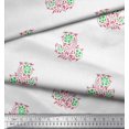 thumbnail image 3 of Soimoi Velvet Fabric Leaves & Floral Block Print Sewing Fabric Yard 58 Inch Wide, 3 of 3
