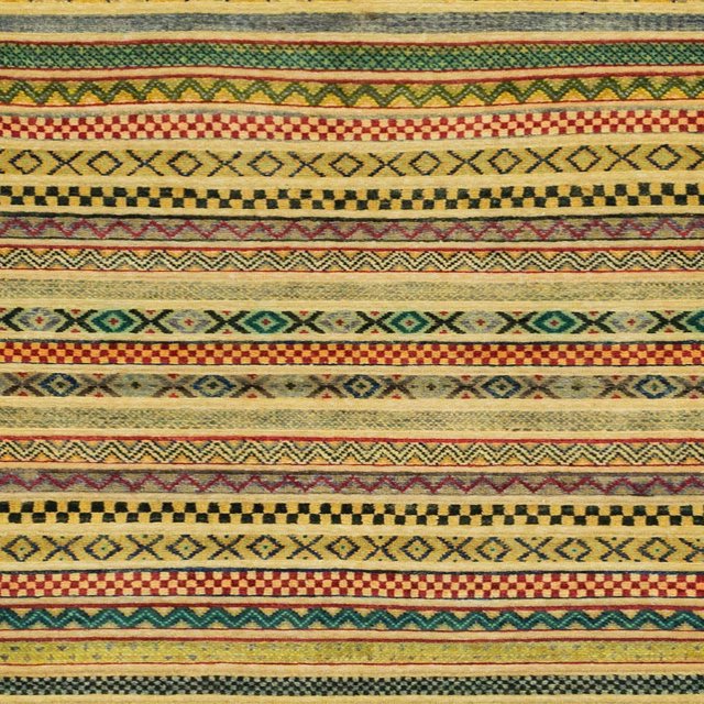 Ahgly Company Tapis d'Intérieur Carrés Abstraits Jaunes Abstraits pour Aire, 5 Pieds Carré