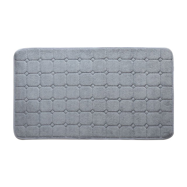 Matoen12 Bathroom Rug Mat, Extra Soft and Absorbent Non Slip Plush Floor Carpet Gray 19.6x31.5 Inch