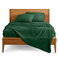 thumbnail image 1 of Bare Home Premium 1800 Collection 4-Piece Bed Sheet Set, Split Head Flex King, Forest Green, 1 of 10