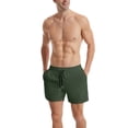 thumbnail image 2 of FhsagQ Board Shorts Men's with Pockets 4th of July Men's Athleisure Loose Solid Color Beach Shorts Mens Printed Board Shorts 9 Inch 4th of July Men's Board Shorts with Compression Liner Green XL, 2 of 4