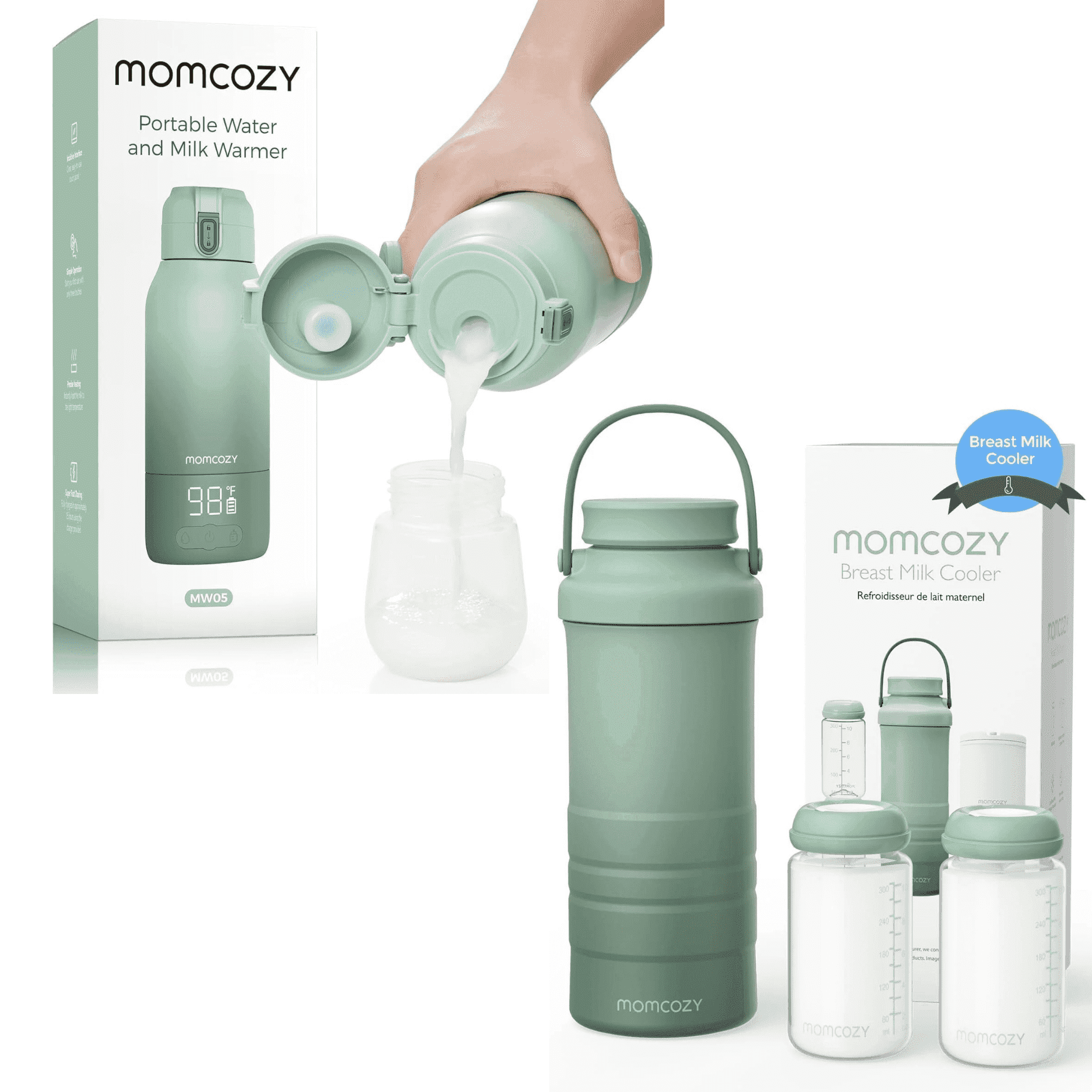 Momcozy Portable Milk Warmer for Travel – Dual Heating Modes for