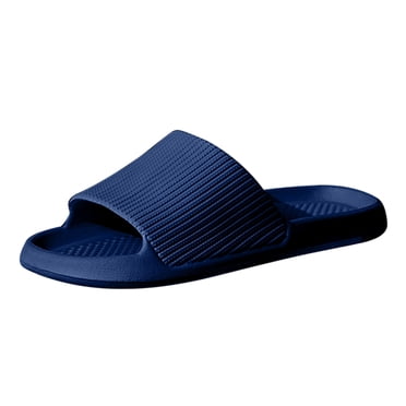B91xZ Unisex Cloud Slides for Women Men Super Soft Comfy House Cloud Slide Slippers for Indoor and Outdoor,Navy 11.5