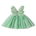 thumbnail image 1 of Robe de Fête pour Tout-Petites Filles Papillon Sans Manches Ligne A Robes de Princesse, 1 of 8