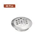 thumbnail image 3 of Unique Bargains Évent Circulaire de 25 mm, Lot de 40 Évents d'Air Ronds en Acier Inoxydable, Ton Argent, 3 of 5