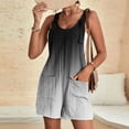 thumbnail image 1 of zanvin Combinaisons pour Femmes, Combinaisons Courtes d'Été Décontractées pour Femmes, Salopettes, Shorts, Gris, 1 of 6