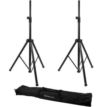 Gator Frameworks GFW-SPK-3000 Deluxe Tripod Speaker Stands, Black, 2 Count