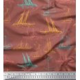 thumbnail image 1 of Soimoi Moss Georgette Fabric Ship Ocean Printed Fabric 1 Yard 42 Inch Wide, 1 of 3