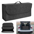 thumbnail image 1 of Soft Felt Car Bag Organizer Folding Car Storage Box Case seat Trunk Non Slip Fireproof Handle Collapsible Space Saving for Fire Extinguishers Repair Tools Toys 19” x 9.4” x 6.2”(Dark Gray, 1 of 11