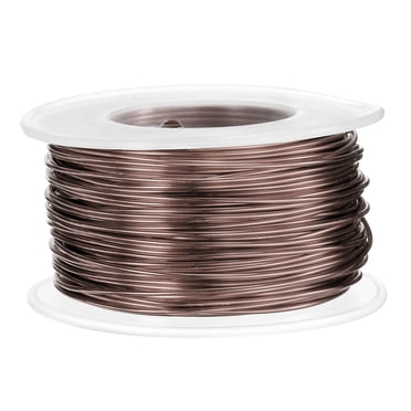 Uxcell 18 Gauge Aluminum Craft Wire 1.0mm 98.5ft Flexible Bendable Anodized Metal Jewelry Sculpting Wire for Jewelry Making Modelling Craft DIY, Brown
