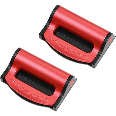 2PCS Car Seat Belt Adjuster, Safety Seatbelt Clips Adjust for Adults, Auto Comfort Shoulder Neck Protector Strap Positioner Locking Clip, Car Interior Accessories Universal for Most Vehicles (Red)