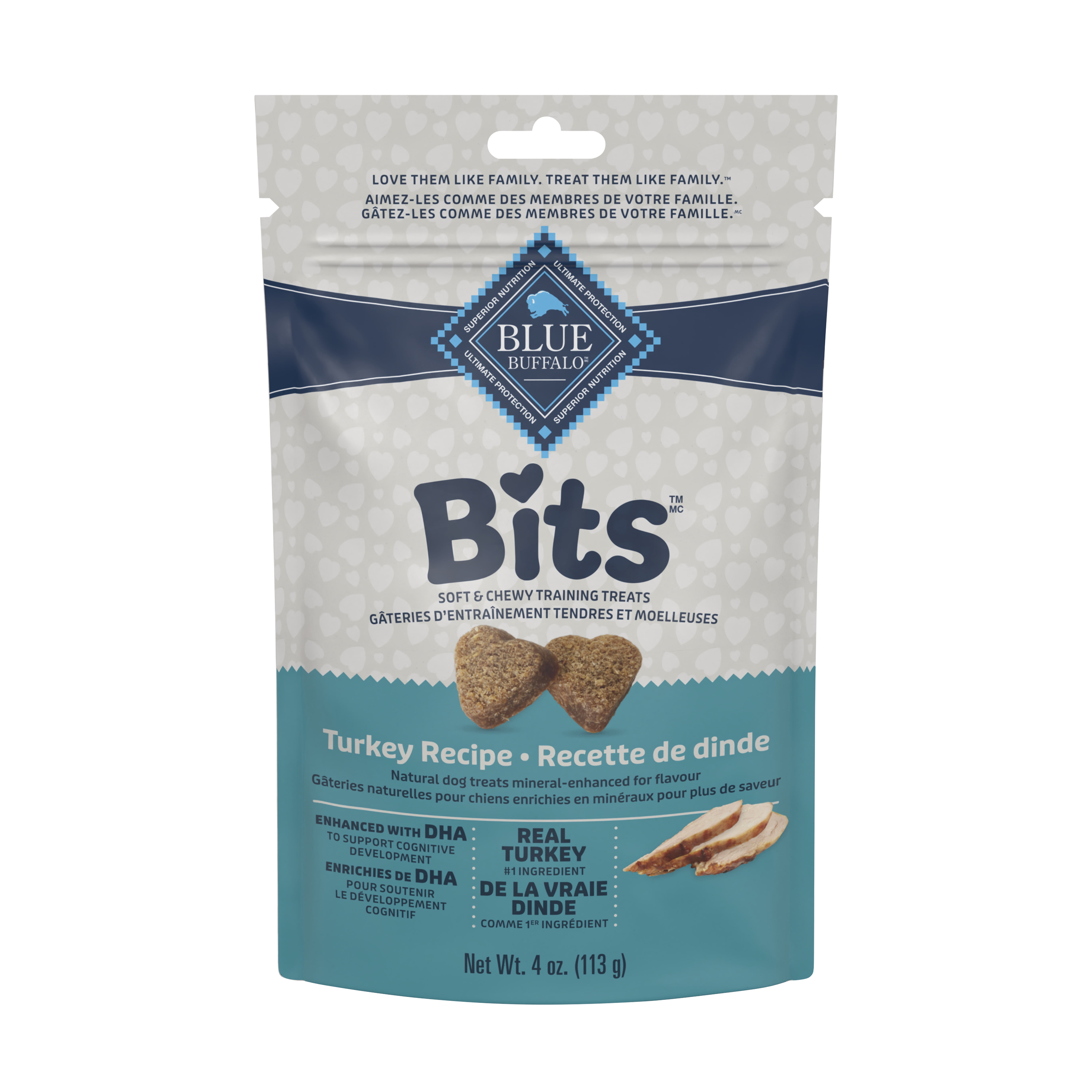 Blue Buffalo Bits Soft Dog Treats for Training, Turkey Recipe 4-oz bag
