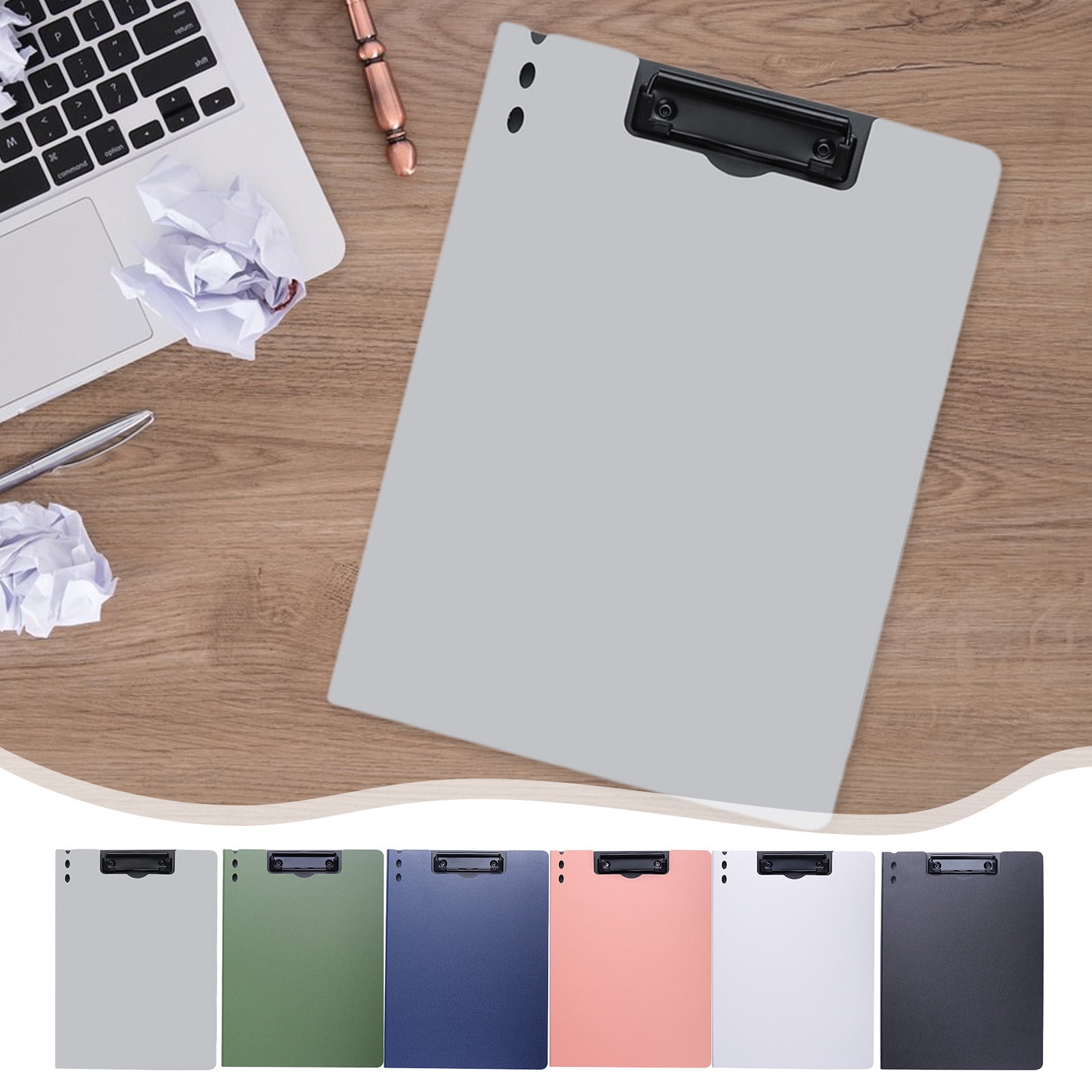 Tyidzon Plastic Clipboard with Storage, 12 X 9 Inch Plastic Clip Board, Side-Opening Storage Clipboard for Classroom, Teacher, Student, Writing, Blue