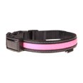 thumbnail image 2 of Dvkptbk Light Up Dog Collar, USB Rechargeable LED Pet Collars Waterproof Glowing Dog Collar for Small Medium Large Dogs Night Walking (Pink Large), 2 of 2
