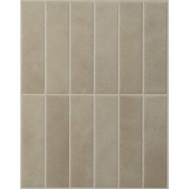 Smart Tiles Dosseret Autocollant à Peler et Coller, 5 Carreaux Adhésifs, Beige Marocain, 11,43 Pouces X 9 Pouces