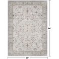 thumbnail image 2 of Boho Light Grey 5x7 Living Room Rug - Modern Vintage Eclectic Floral Pastel Neutral Taupe, Washable Low Pile Non-Slip Large Area Rugs for Nursery Dining Under Table Bedroom Lounge, 2 of 8