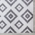 thumbnail image 3 of A2Z Trendy 7984 Contemporary Trellis Moroccan Transitional Pattern Large Accent White Silver Soft Area Rug Tapis Carpet, 3 of 6