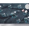 thumbnail image 2 of Soimoi Crepe Silk Fabric Tree,Moon & Sacred Geometry Galaxy Print Sewing Fabric Yard 42 Inch Wide, 2 of 3