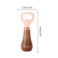 thumbnail image 3 of Stainless Steel Bottle Opener, Solid Wood Handle Vertical Beer Wine Opener, Wall Mounted Home Bar Tool, Durable Rustic Kitchen Accessory for Daily Use, 3 of 5