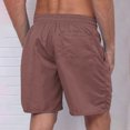 thumbnail image 4 of Yuyuzo Mens Shorts High Waisted Drawstring Quick Dry Summer Beach Swim Knee Length Shorts with Pockets, 4 of 4