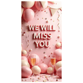 thumbnail image 3 of Pink Themed Glittery Triangle Banner with We Will Miss You Lettering, Party Background Backdrop Decorations, Farewell Party Retirement Party Leaving Party Decor Photo Booth Props, 3 of 4