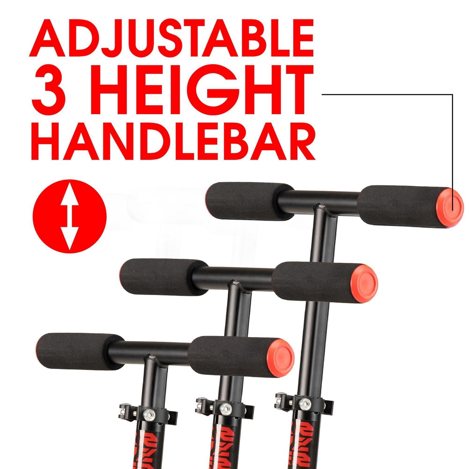Madd Gear Kruzer 200 Trottinette pliante de déplacement pour adultes et ados Kruzer 200 grandes roues de 200 mm, guidon réglable, cadre en acier carbone léger - Rouge