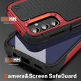 thumbnail image 3 of REQO for Galaxy A14 5G Phone Case,Samsung Galaxy A14 5G Case with Screen Protector,Heavy-Duty Tough Rugged Shockproof Protective Phone Case for Samsung A14 5G, Red Black, 3 of 6