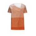 thumbnail image 4 of FAIWAD Women Summer Tops Short Sleeve Irregular V Neck Button T-Shirts Geometric Color Block Print Tees Blouses, 4 of 5