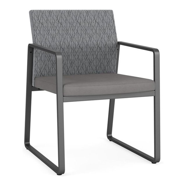 Gansett Reception Waiting Room Guest Chair / Charcoal Steel / Gray / Gray