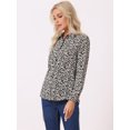 thumbnail image 3 of INSPIRE CHIC Women's Button Down Long Sleeve Ditsy Floral Shirt, 3 of 6