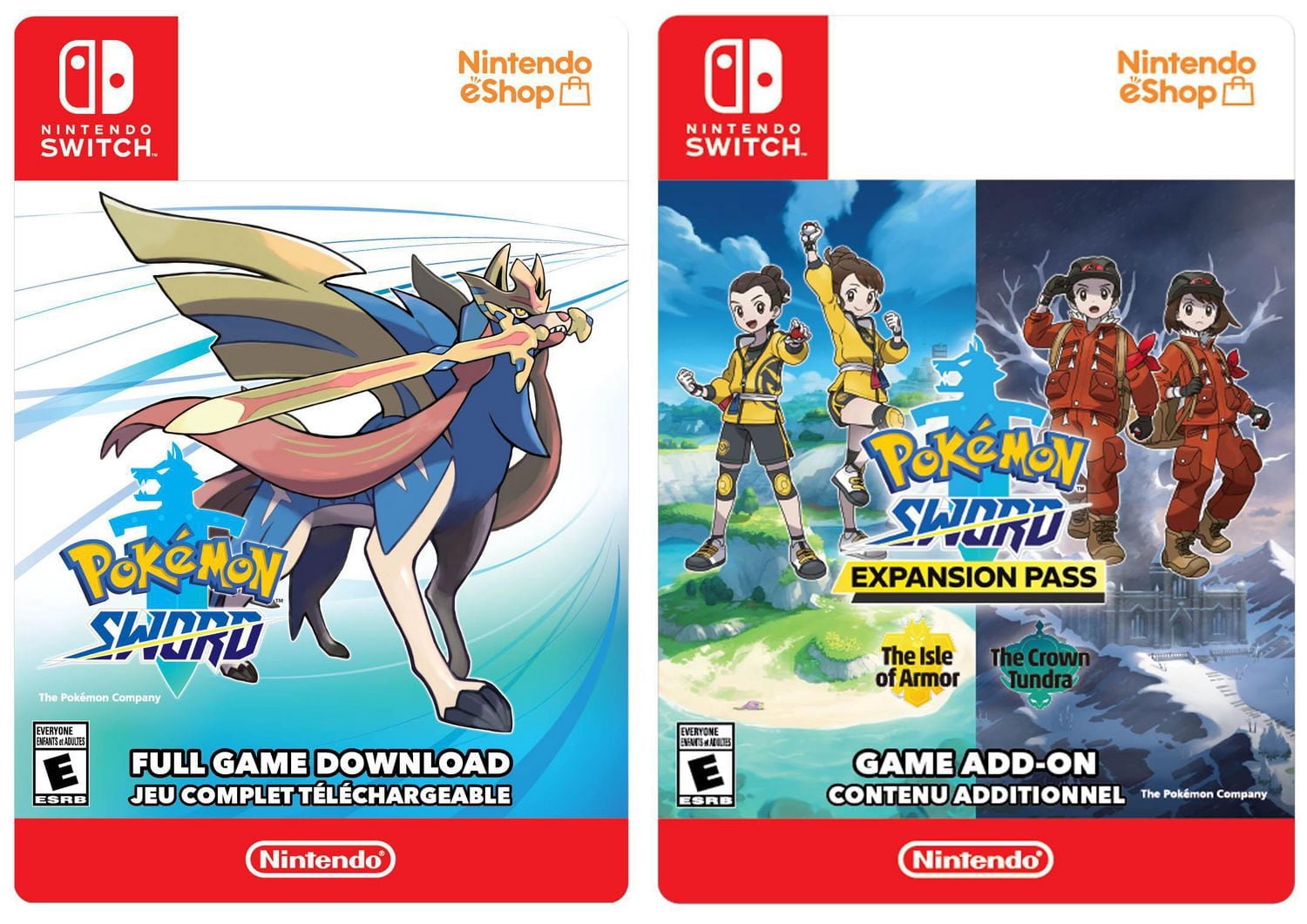 Switch Pokemon Sword Game + Pokemon Sword Expansion Pass Bundle