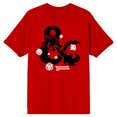 thumbnail image 1 of T-Shirt Rouge pour Hommes Dungeons & Dragons Logo et dés - TG, 1 of 4