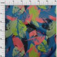 thumbnail image 3 of oneOone Cotton Flex Blue Fabric Leaves Sewing Craft Projects Fabric Prints By Yard 40 Inch Wide, 3 of 5