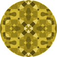 thumbnail image 1 of Ahgly Tapis d'Intérieur Lavable en Machine Carré Transitionnel Jaune Foncé Vert, 3 Pieds Carré, 1 of 7